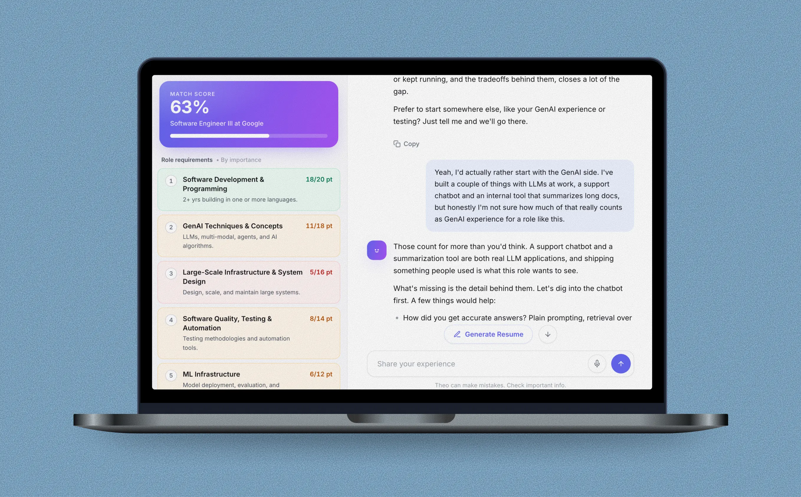 Resume feature case study cover